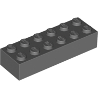 Lego kostka (kostička) 2x6, tmavě modro šedá (4210875, 4282819)